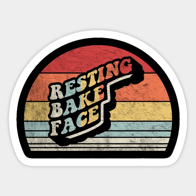 Resting Bake Face Funny Baker Baking Lover Bakery Pastry Confectioner Sticker by SomeRays